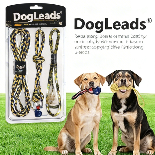 DogLeads® Furry Adventure Companion Dog Leash | Padded Anti-Slip Handle, Reflective Safety Stitching & Tangle-Free Design for Stress-Free Epic Walks with Your Pup