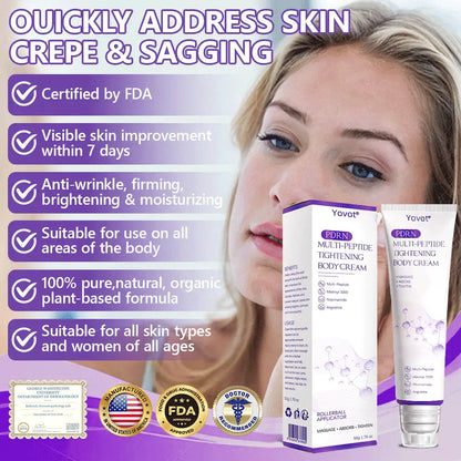 Enjoy an exclusive 30% discount: Yovot® PDRN Multi-Peptide Massaging Body Roller Cream- Anti-aging, Hydrating, Skin Firming & Lifting, Skin Repair, Even Tone, Acne and Dark Spot Treatment, Wart and Mole Removal, and Psoriasis Relief